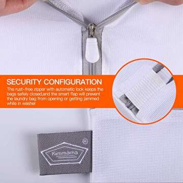 Kimmama Laundry Bag Mesh Wash Bags, Washing Machine Wash Bag, Net Washer Sack with Zipper, Dryer Pouch for Cleaning and Drying Cloths, Garment, Sweater, Delicates, lingerie, Bra, Sock,Toys, Cap, Shoes