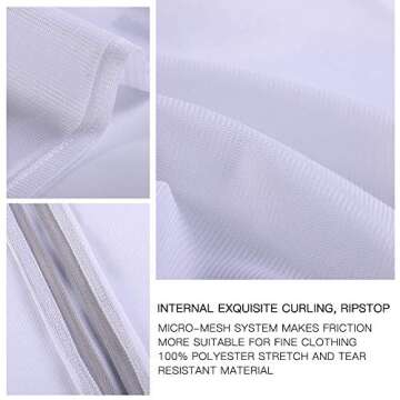 Kimmama Laundry Bag Mesh Wash Bags, Washing Machine Wash Bag, Net Washer Sack with Zipper, Dryer Pouch for Cleaning and Drying Cloths, Garment, Sweater, Delicates, lingerie, Bra, Sock,Toys, Cap, Shoes