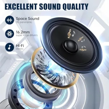 TRAUSI Open Ear Wireless Earbuds Bluetooth Headphones, 50Hrs Playtime Stereo Sound Earphones with IP...