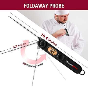 Instant Read ThermoPro Meat Thermometer with Backlight