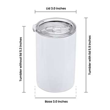 Makerflo 12 oz Sublimation Tumbler for Personalization