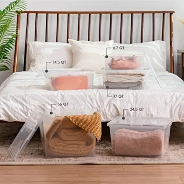 IRIS USA 7 Qt Clear Storage Bin - Stackable & Versatile