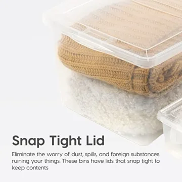 IRIS USA 7 Qt Clear Storage Bin - Stackable & Versatile