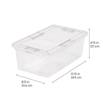 IRIS USA 7 Qt Clear Storage Bin - Stackable & Versatile