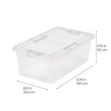 IRIS USA 7 Qt Clear Storage Bin - Stackable & Versatile