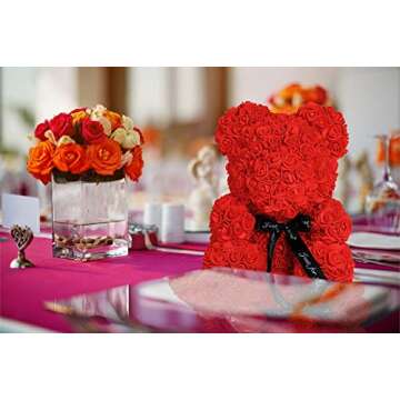 Charming 10" Flower Rose Teddy Bear Gift for Loved Ones