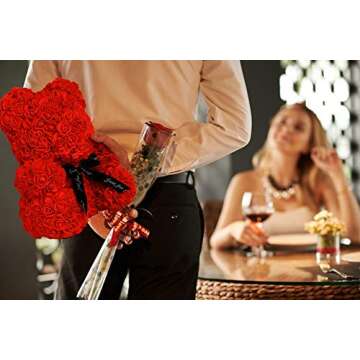 Charming 10" Flower Rose Teddy Bear Gift for Loved Ones