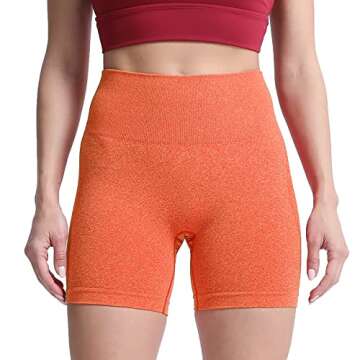 Aoxjox Contour Seamless Shorts for Women High Waist Workout Gym Pro Biker Booty Running Yoga Short 5...