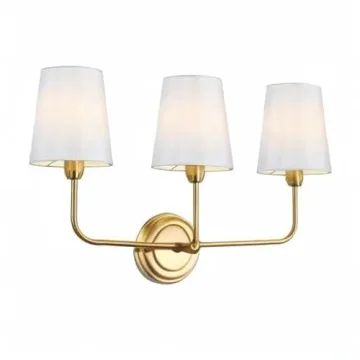 SAFAVIEH Sawyer 3-Light Brass Gold Sconce with LED Bulbs