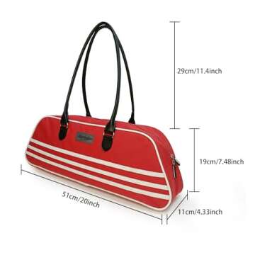 Stylish Red Gym Bag for Women - Versatile Summer Tote