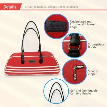 Versatile Red Tote Gym Bag for Women - Perfect for Travel