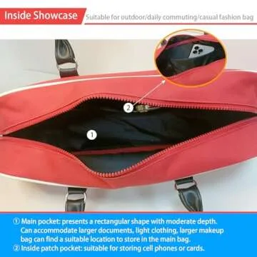 Versatile Red Tote Gym Bag for Women - Perfect for Travel