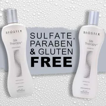 BioSilk Silk Therapy Duo Set Shampoo & Conditioner, Gentle Cleansing Haircare For Amazing Shine, Sulfate, Paraben, & Cruelty-Free, 12 Oz (Pack of 2)