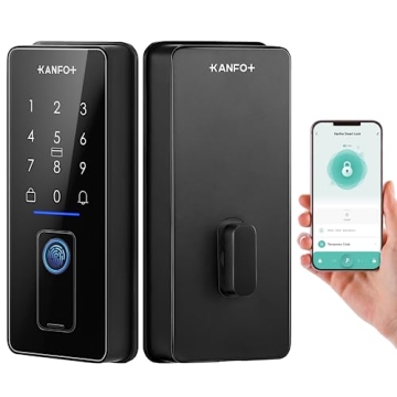 KANFOX Keyless Entry Door Lock - Smart Lock with Doorbell & Fingerprint Access