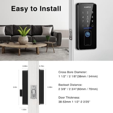 KANFOX Keyless Entry Smart Door Lock with App Control