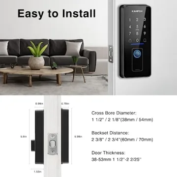 KANFOX Keyless Entry Smart Door Lock with App Control
