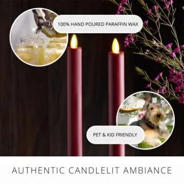Luminara Flameless LED Taper Set of 2 for Cozy Ambiance