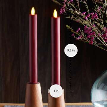 Luminara Flameless LED Taper Set of 2 for Cozy Ambiance
