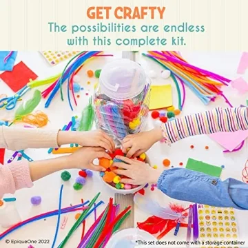 EpiqueOne 2100-Piece Craft Set for Kids | Colorful Supplies