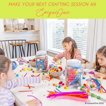 EpiqueOne 2100-Piece Craft Set for Kids | Colorful Supplies