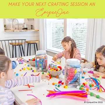 EpiqueOne 2100-Piece Craft Set for Kids | Colorful Supplies