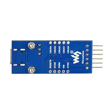 FT232 USB to UART (TTL) Communication Module, USB-C Connector, Compatible 3.3V/5V Logic Level, Suppo...