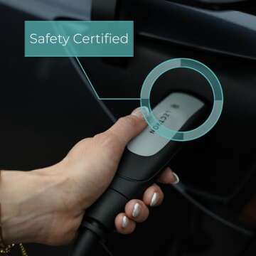 Lectron Level 1/2 (12A & 40A) Tesla NACS Portable EV Charger - Dual-Level Electric Vehicle Charging Station with NEMA 14-50/5-15 Plug - Compatible with All NACS Electric Vehicles