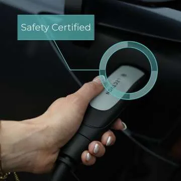 Lectron Level 1/2 (12A & 40A) Tesla NACS Portable EV Charger - Dual-Level Electric Vehicle Charging Station with NEMA 14-50/5-15 Plug - Compatible with All NACS Electric Vehicles