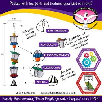 Super Bird Creations Bottom’s Up Foraging Toy for Birds