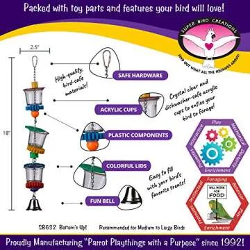 Super Bird Creations Bottom’s Up Foraging Toy for Birds