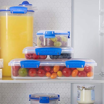 Sistema 3-Piece Food Storage Containers for Snacks and Meal Prep