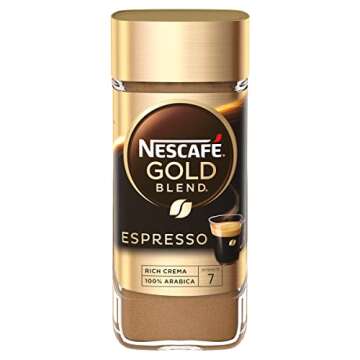 NESCAFE Instant Espresso In Jar, 3.5 Ounce Imported From The UK England Strong Tasting Rich Coffee W...