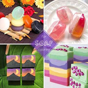 Epoxy Resin Color Pigment - 24 Color x 10g Mica Powder Epoxy Resin Dye - Cosmetic Grade Slime Coloring for Soap Making Supplies - Pure Soap Dye Colorant for Bath Bomb (24 Colors)