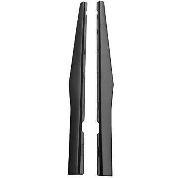 Side Skirts Compatible With 2010-2015 Chevy Camaro LS, LT, SS Only, Ikon Style Black PP Add On Sideskirt Rocker Moulding Air Dam Chin Splitter by IKON MOTORSPORTS, 2011 2012 2013 2014