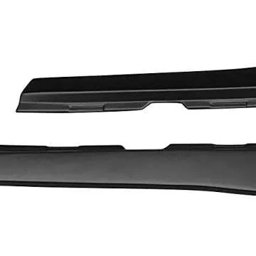 Side Skirts Compatible With 2010-2015 Chevy Camaro LS, LT, SS Only, Ikon Style Black PP Add On Sideskirt Rocker Moulding Air Dam Chin Splitter by IKON MOTORSPORTS, 2011 2012 2013 2014