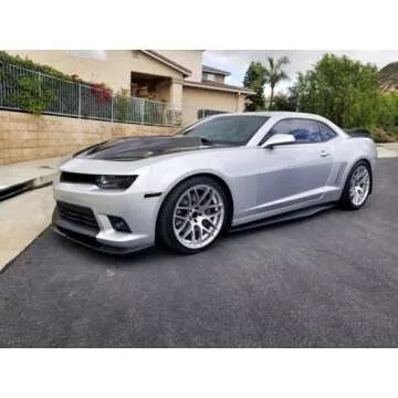 Side Skirts Compatible With 2010-2015 Chevy Camaro LS, LT, SS Only, Ikon Style Black PP Add On Sideskirt Rocker Moulding Air Dam Chin Splitter by IKON MOTORSPORTS, 2011 2012 2013 2014