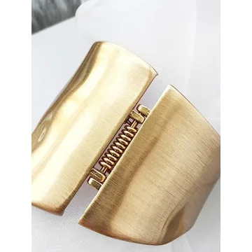 Long Tiantian Chunky Gold Cuff Bracelet for Stylish Women