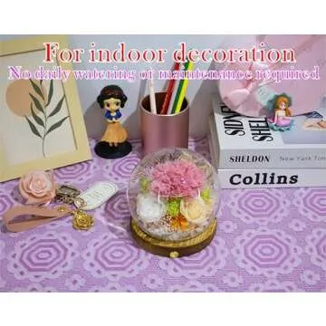 Valley of Rain & Forest Long-Lasting Real Flowers, Unique Floral Gift for You to Send Love for All Occasions, for Indoor Decoration (Pink Carnation, White Rose, Yellow-Champagne Rose)