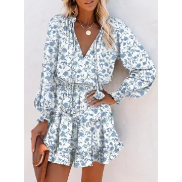 Dokotoo Women's Stylish Floral Print Dress for All Occasions