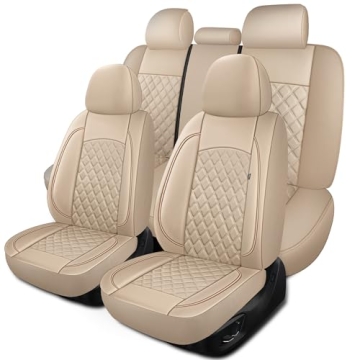 HChengkikz Full Set Leather Car Seat Covers - Breathable, Waterproof & Universal Fit