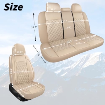 HChengkikz Waterproof Leather Car Seat Covers