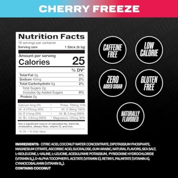PRIME HYDRATION+ Sticks Cherry Freeze Electrolyte Powder