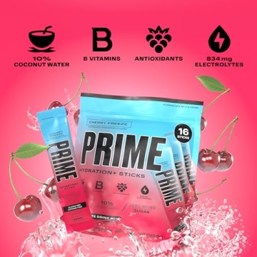 PRIME HYDRATION+ Sticks Cherry Freeze Electrolyte Powder