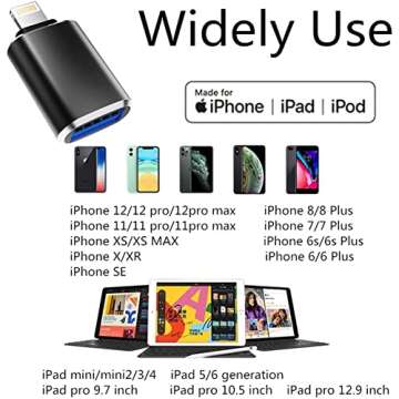 Lightning to USB 3.0 OTG Adapter - Portable & Certified