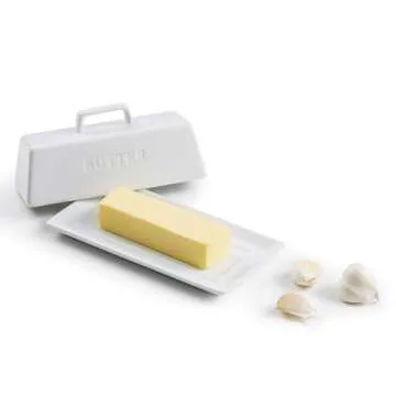Kook Butter Dish: Ceramic Butter Keeper with Lid
