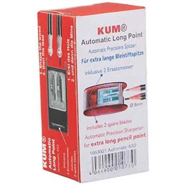 Kum AS2, Two Hole Automatic Long Point Pencil Sharpener, Mfg Part Number 1053021 (Extra lids not Included)