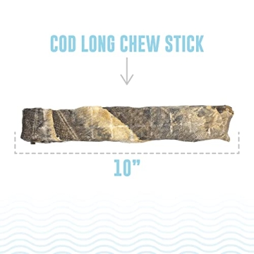 Long Lasting Cod Skin Chew Sticks for Dogs 2-Pack