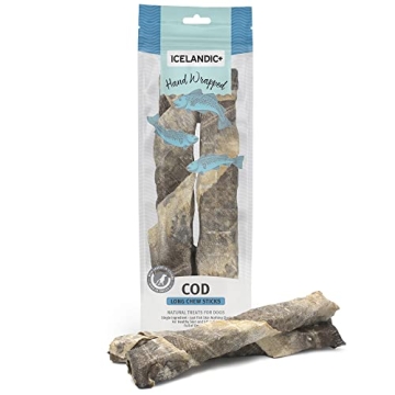 Long Lasting Cod Skin Chew Sticks for Dogs 2-Pack