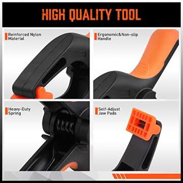 HORUSDY Heavy Duty 8-Pack Spring Clamps for Crafts