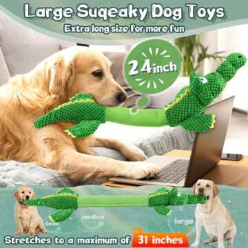 WOWBALA Dog Toys for Aggressive Chewers: Tough Interactive Tug of War Dog Toys-Squeaky Chew Toys for...